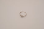 Vintage Sterling silver diamond heart promise ring