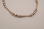 Sterling silver beaded chain bracelet