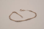 Sterling silver beaded chain bracelet