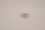 Vintage Sterling silver light blue stone ring