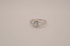 Vintage Sterling silver light blue stone ring
