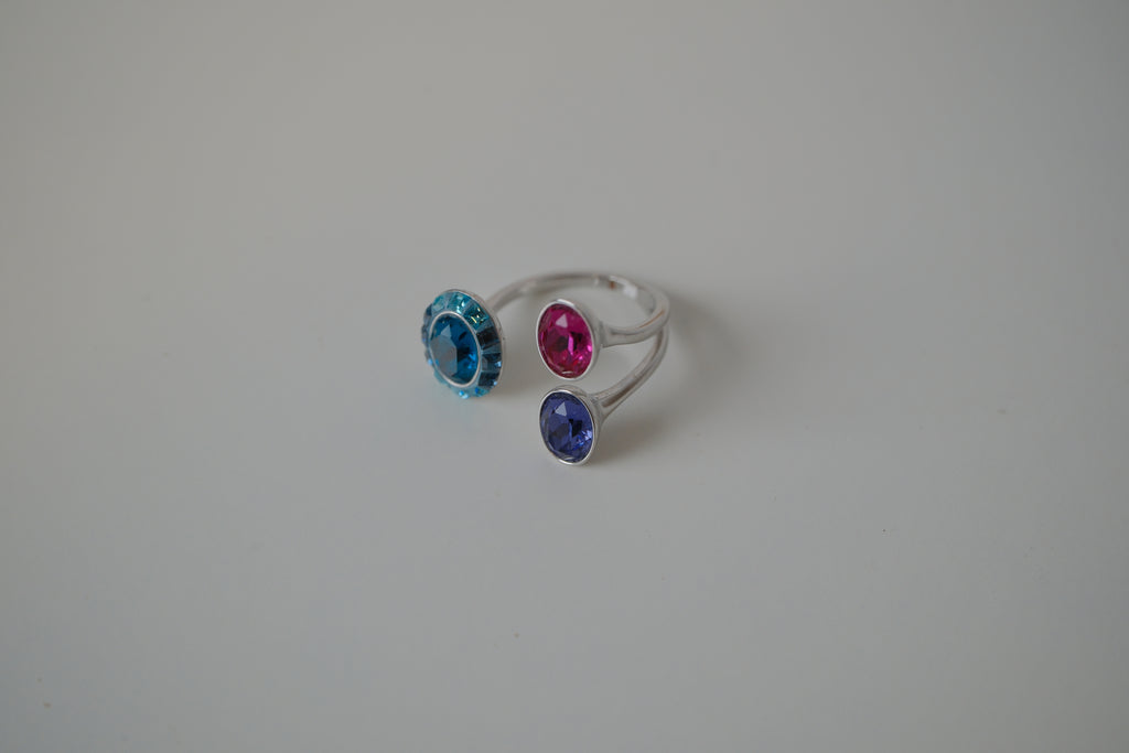Swarovski eminence Tri colored ring