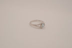 Vintage Sterling silver light blue stone ring