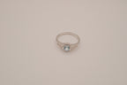 Vintage Sterling silver light blue stone ring