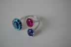 Swarovski eminence Tri colored ring