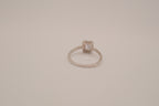 Vintage Sterling silver emerald-cut halo ring