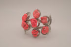 Artisan wire-wrapped statement cuff bracelet