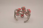 Artisan wire-wrapped statement cuff bracelet