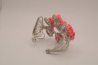 Artisan wire-wrapped statement cuff bracelet