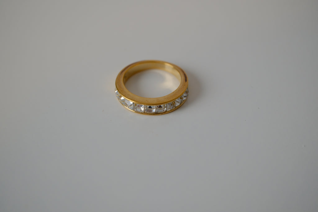 Swarovski Gold-Tone Half Eternity Ring
