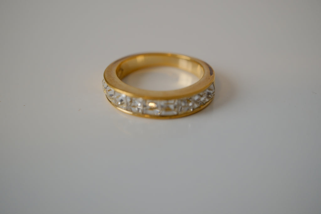Swarovski Gold-Tone Half Eternity Ring