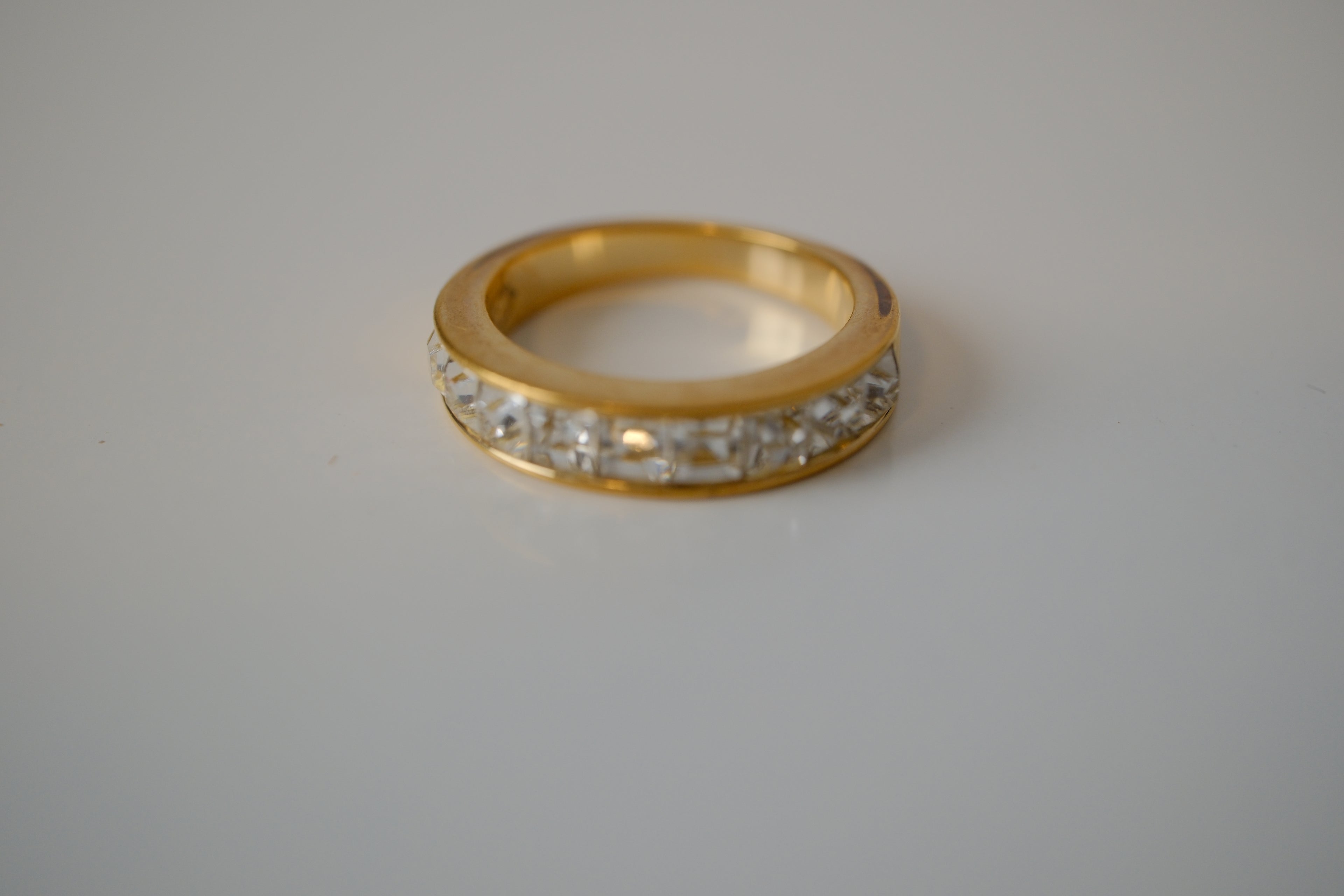 Swarovski Gold-Tone Half Eternity Ring