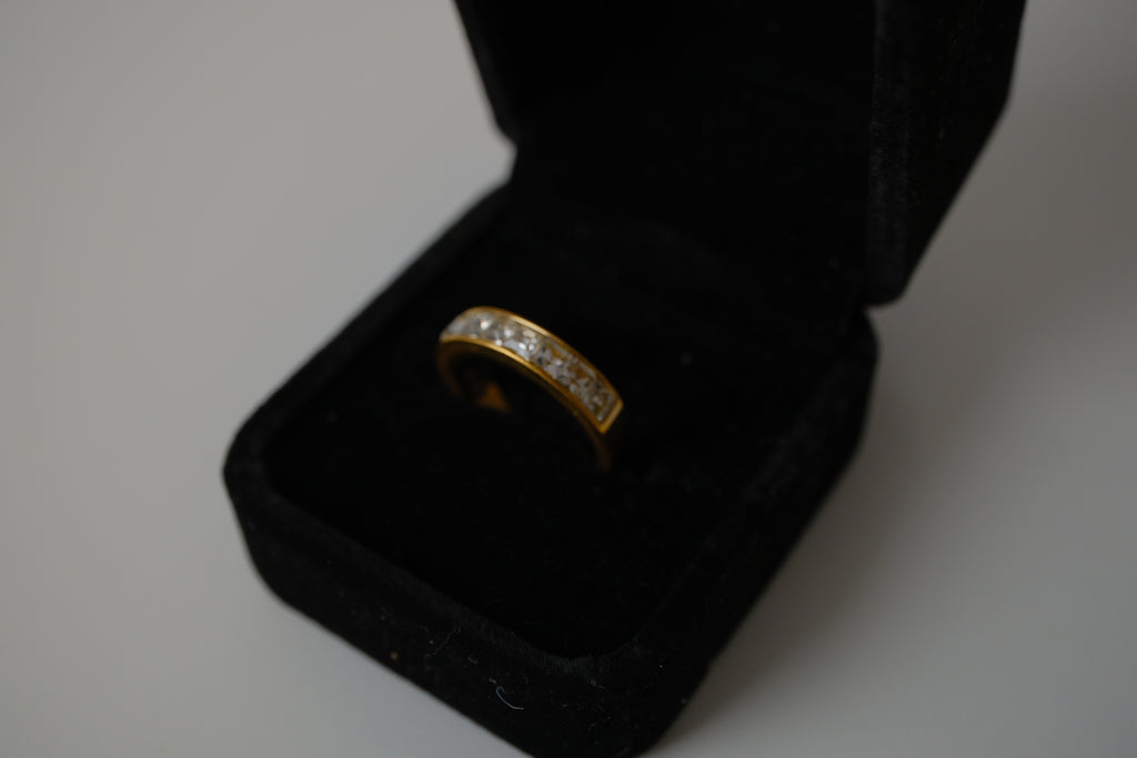 Swarovski Gold-Tone Half Eternity Ring