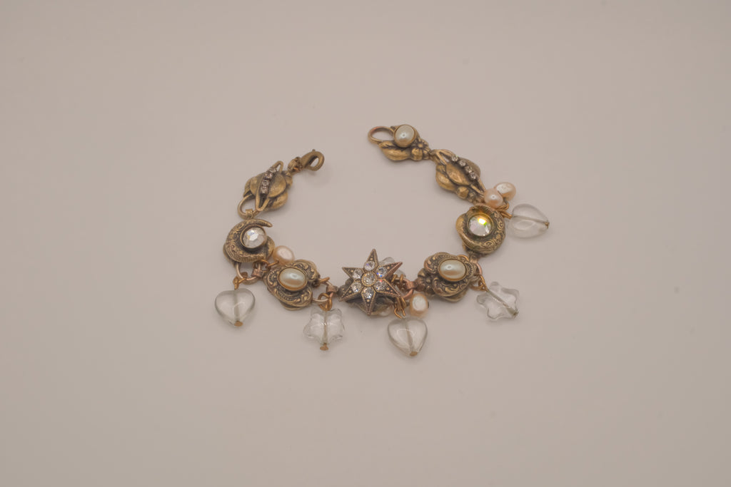Vintage Victorian Revival charm bracelet