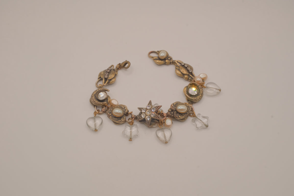 Vintage Victorian Revival charm bracelet