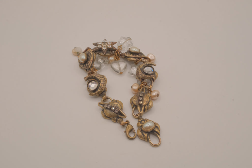 Vintage Victorian Revival charm bracelet