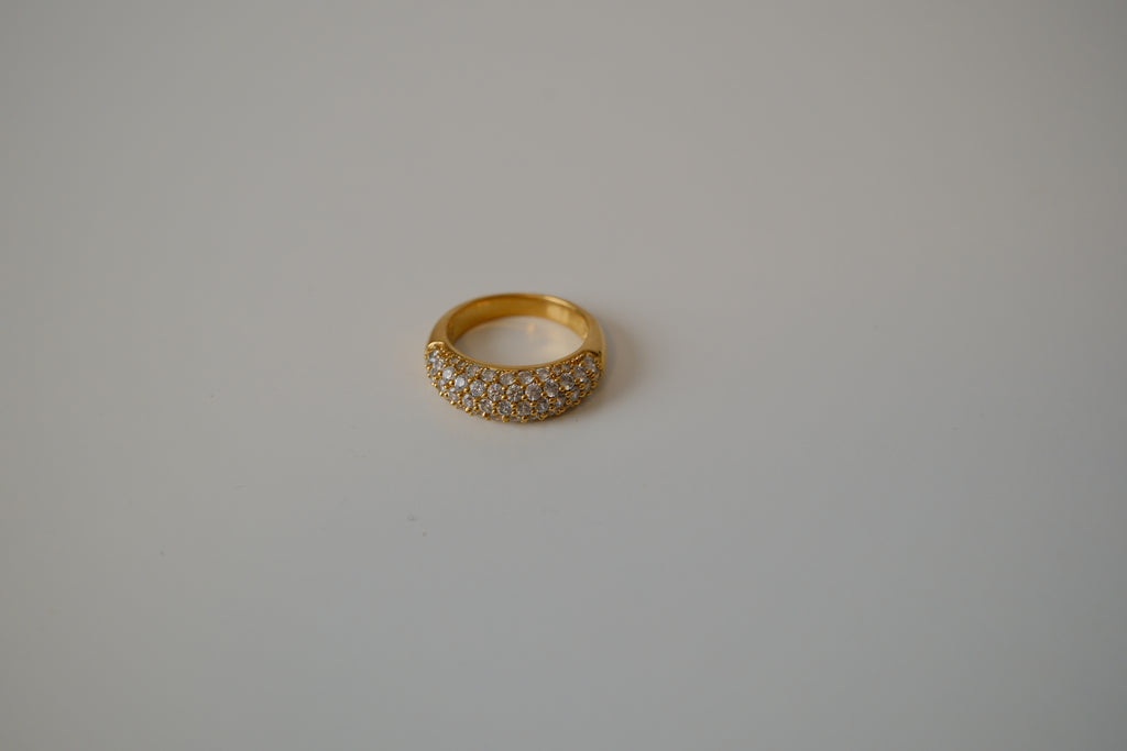 Swarovski Gold & Crystal Cocktail Ring