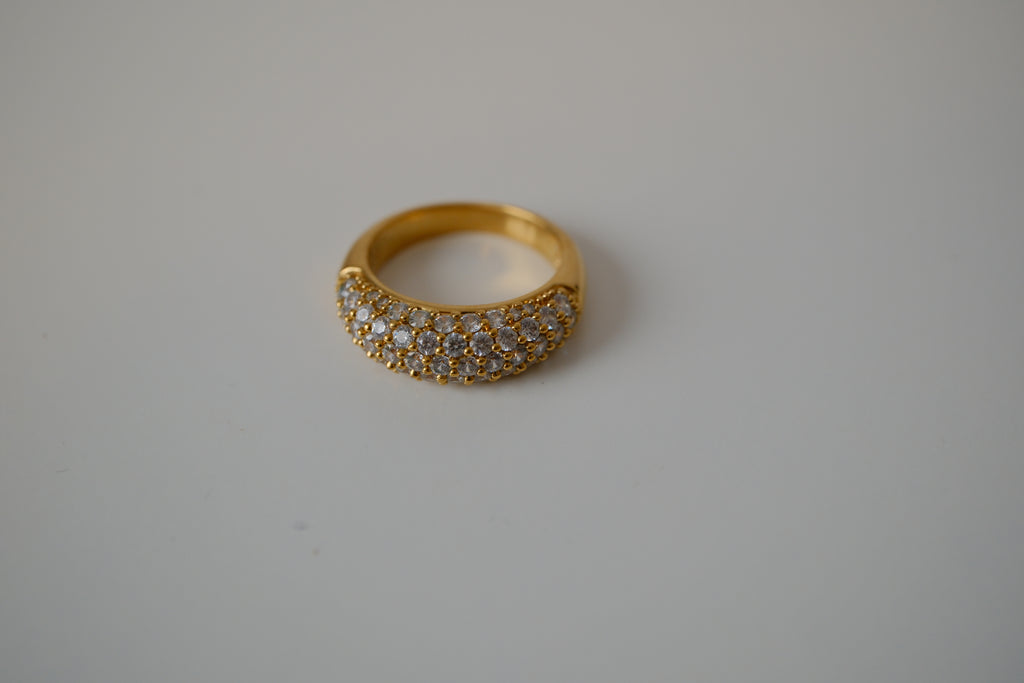 Swarovski Gold & Crystal Cocktail Ring