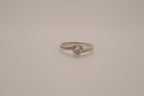 Sterling silver heart-cut cubic zirconia ring