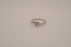 Sterling silver heart-cut cubic zirconia ring
