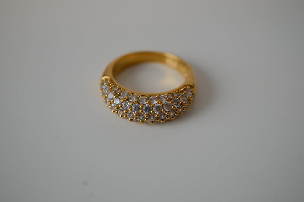 Swarovski Gold & Crystal Cocktail Ring