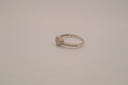 Sterling silver heart-cut cubic zirconia ring