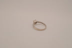 Sterling silver heart-cut cubic zirconia ring