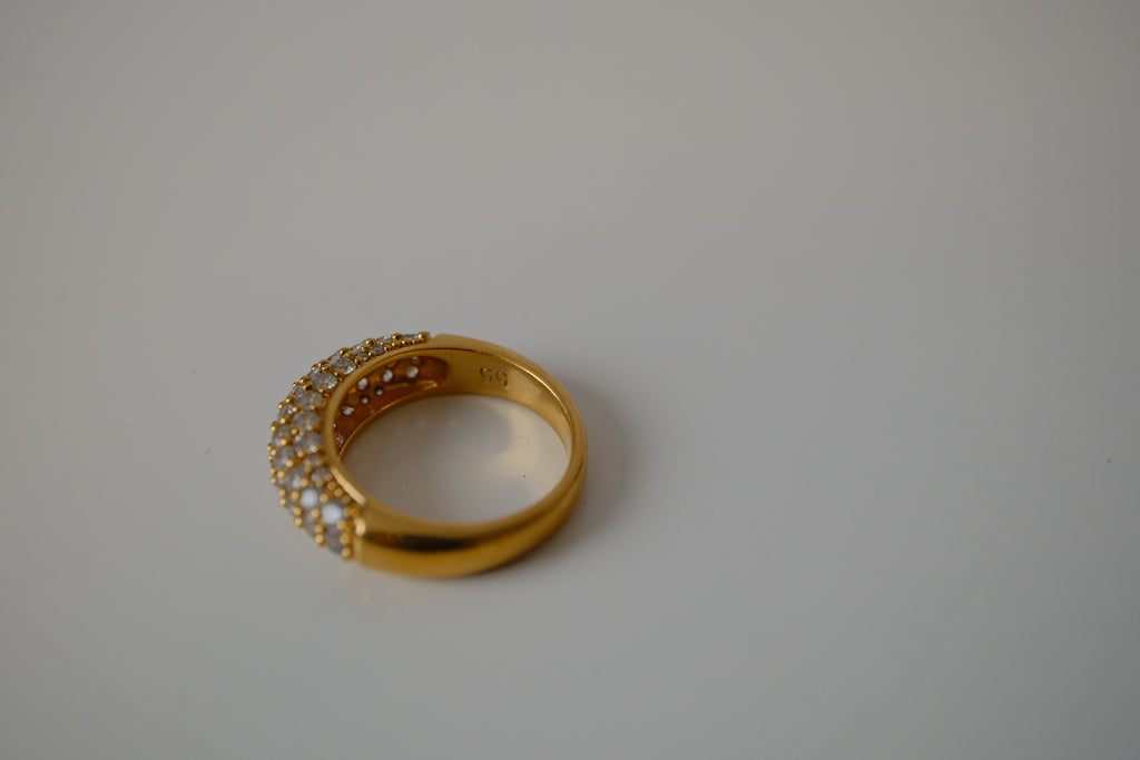 Swarovski Gold & Crystal Cocktail Ring