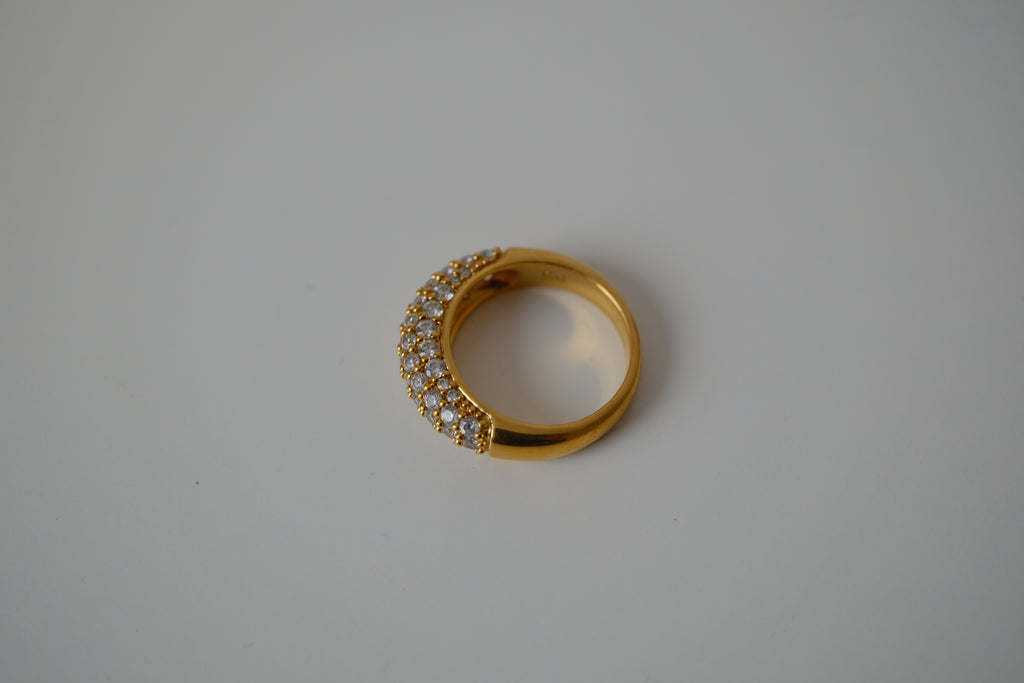 Swarovski Gold & Crystal Cocktail Ring
