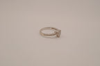 Sterling silver heart-cut cubic zirconia ring