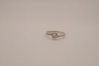 Sterling silver heart-cut cubic zirconia ring