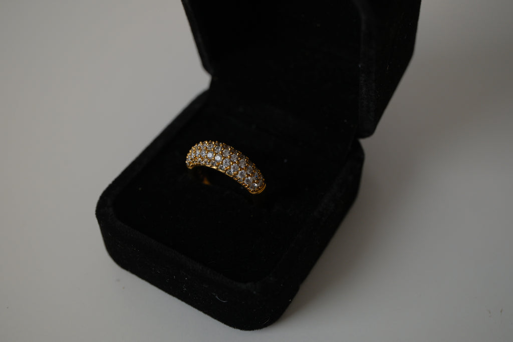 Swarovski Gold & Crystal Cocktail Ring