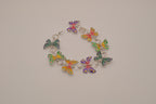 Multicolor enamel butterfly bracelet