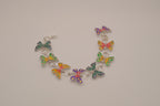Multicolor enamel butterfly bracelet