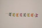 Multicolor enamel butterfly bracelet