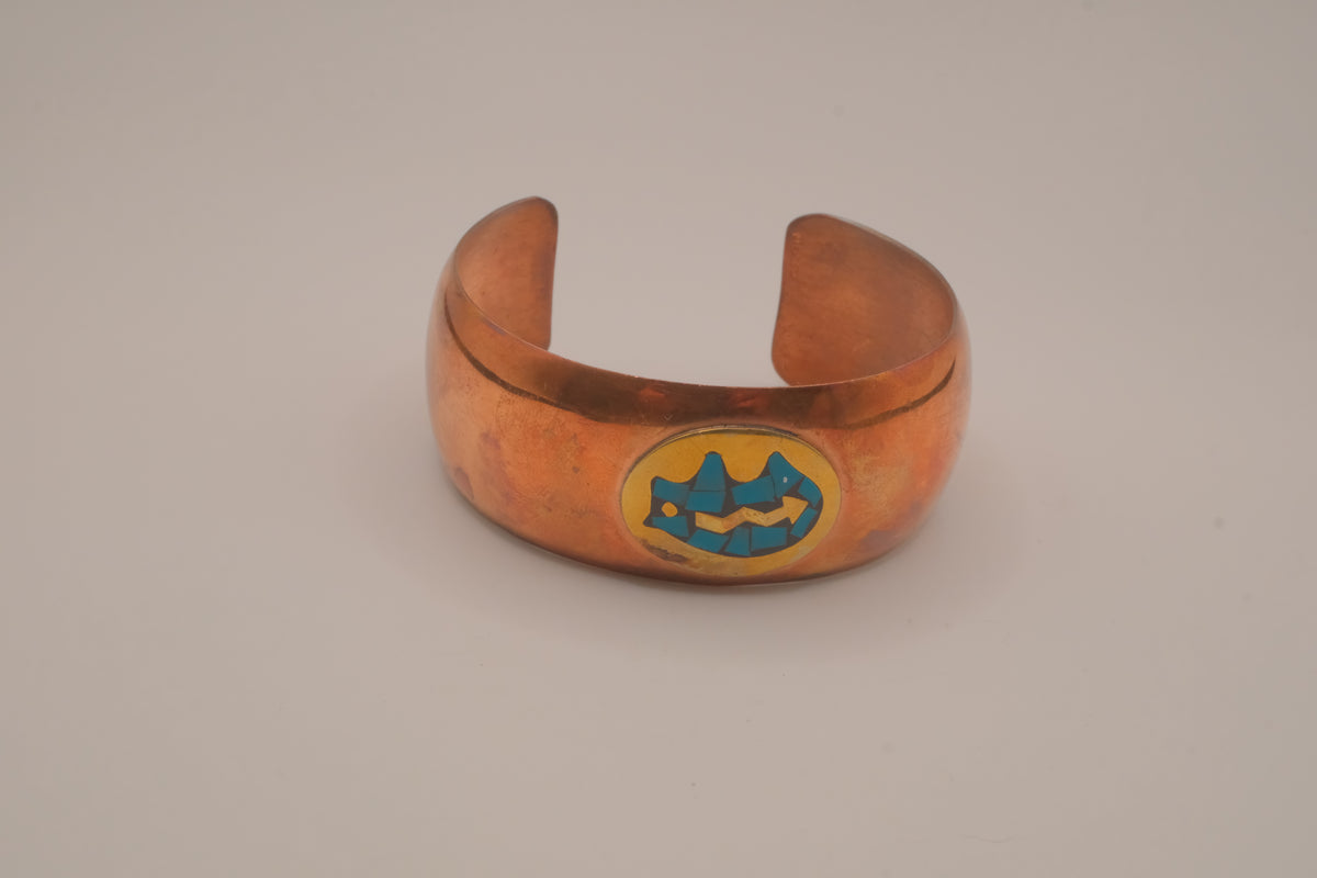 Vintage Mexican copper cuff bracelet&nbsp;