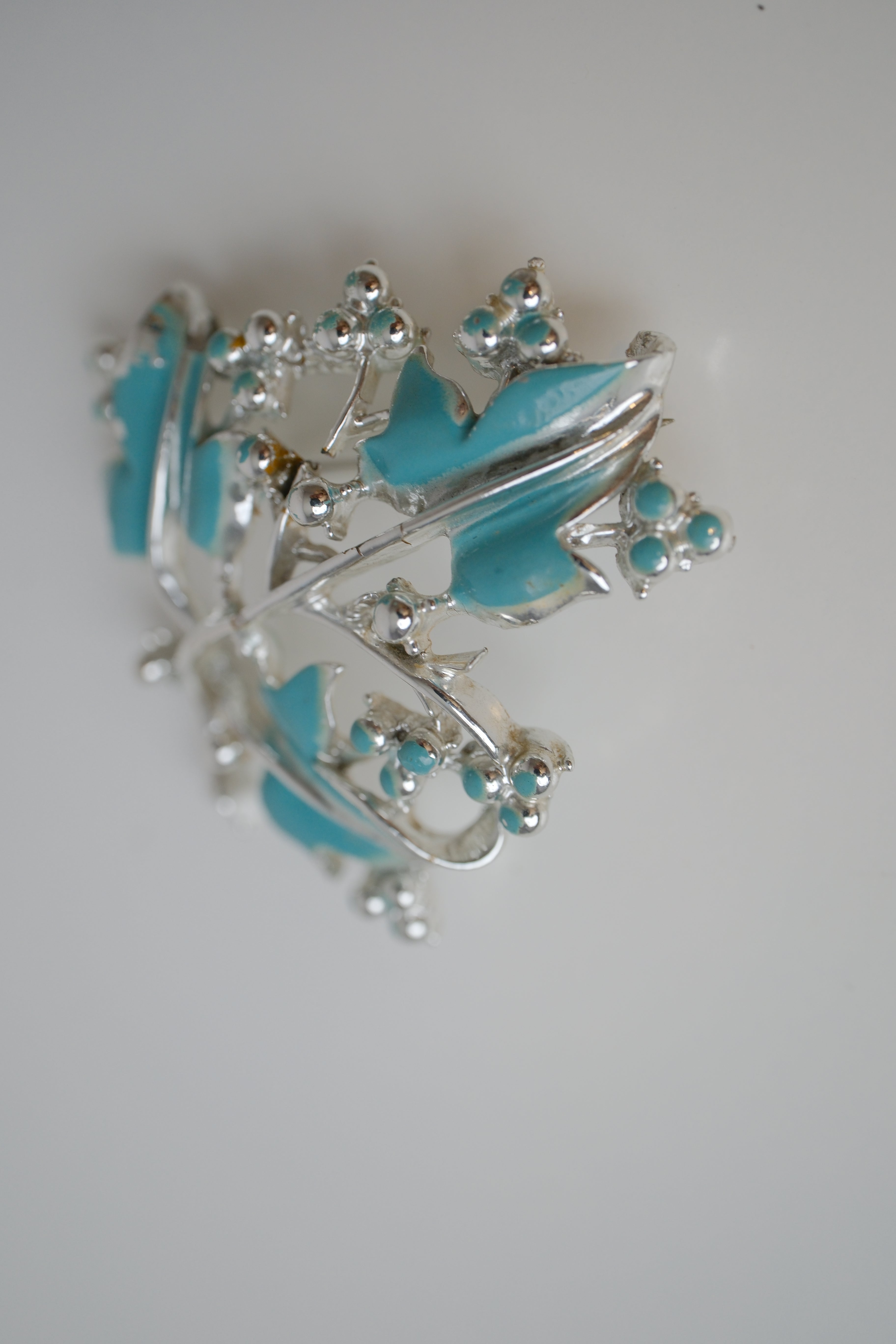 Vintage Coro Leaf and Berry brooch