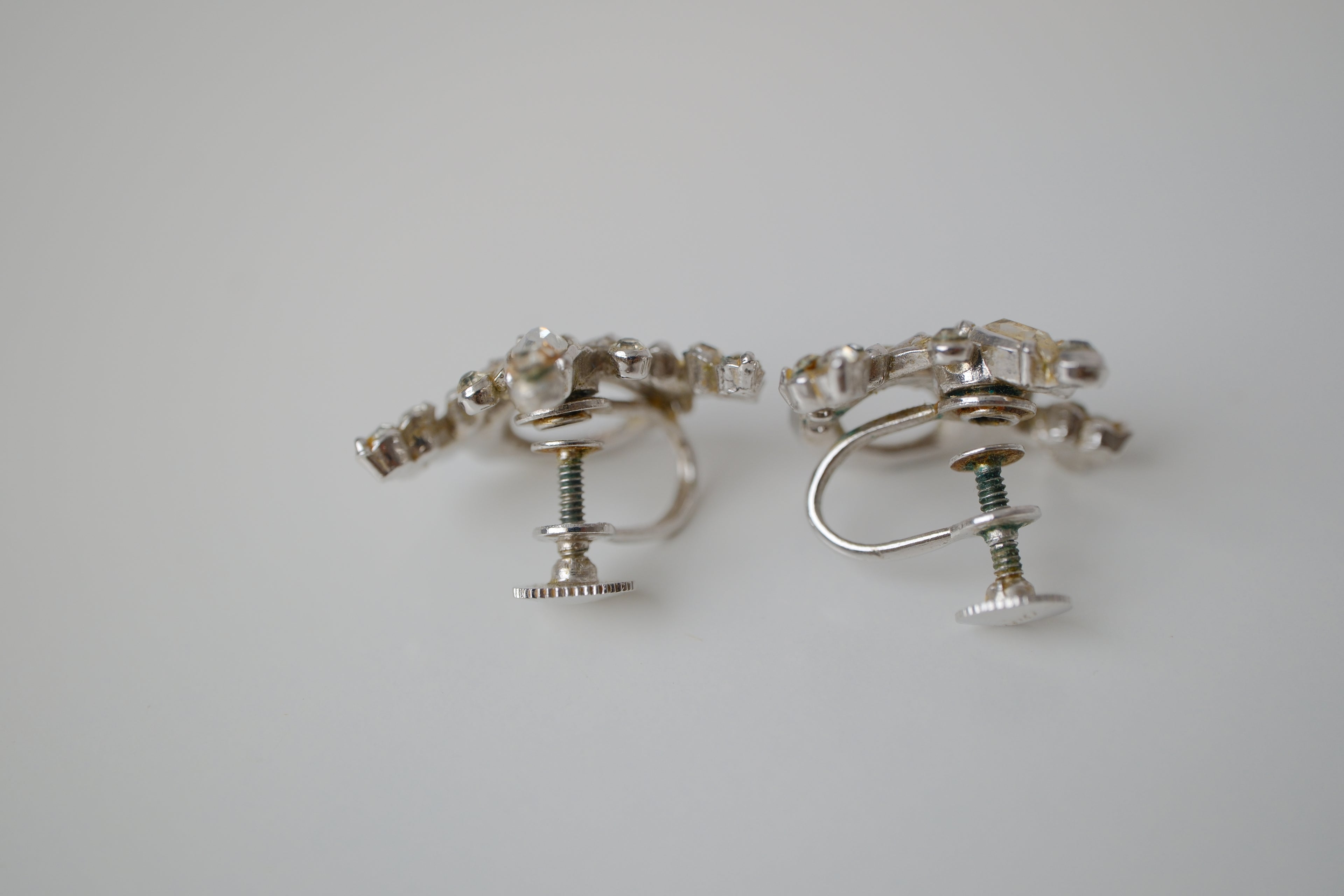 Vintage Coro crown-shaped screw back earrings