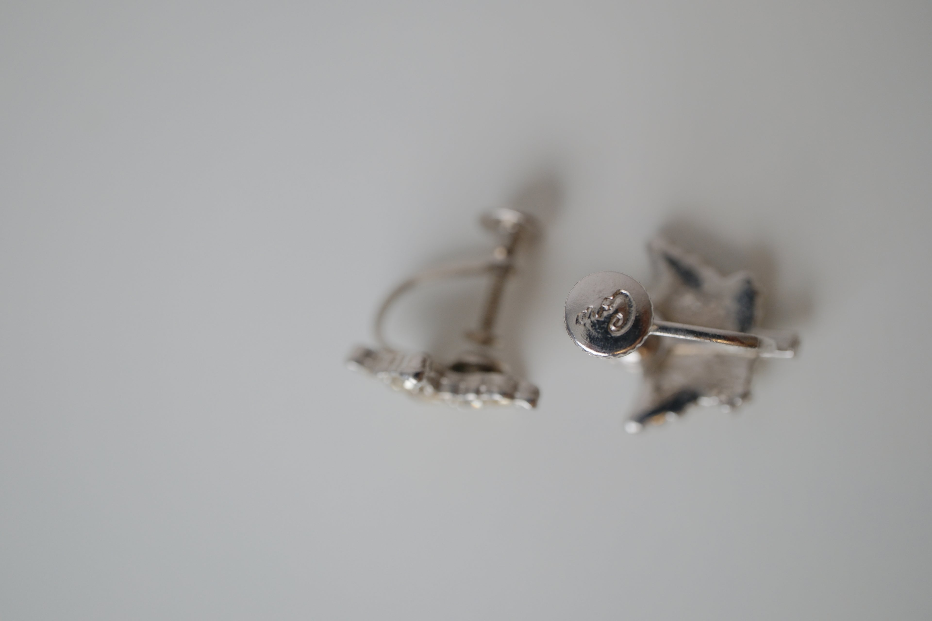 Vintage Coro rhinestone star-shaped screw back earrings