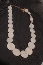 Avon 1982 Newport White Disc Necklace