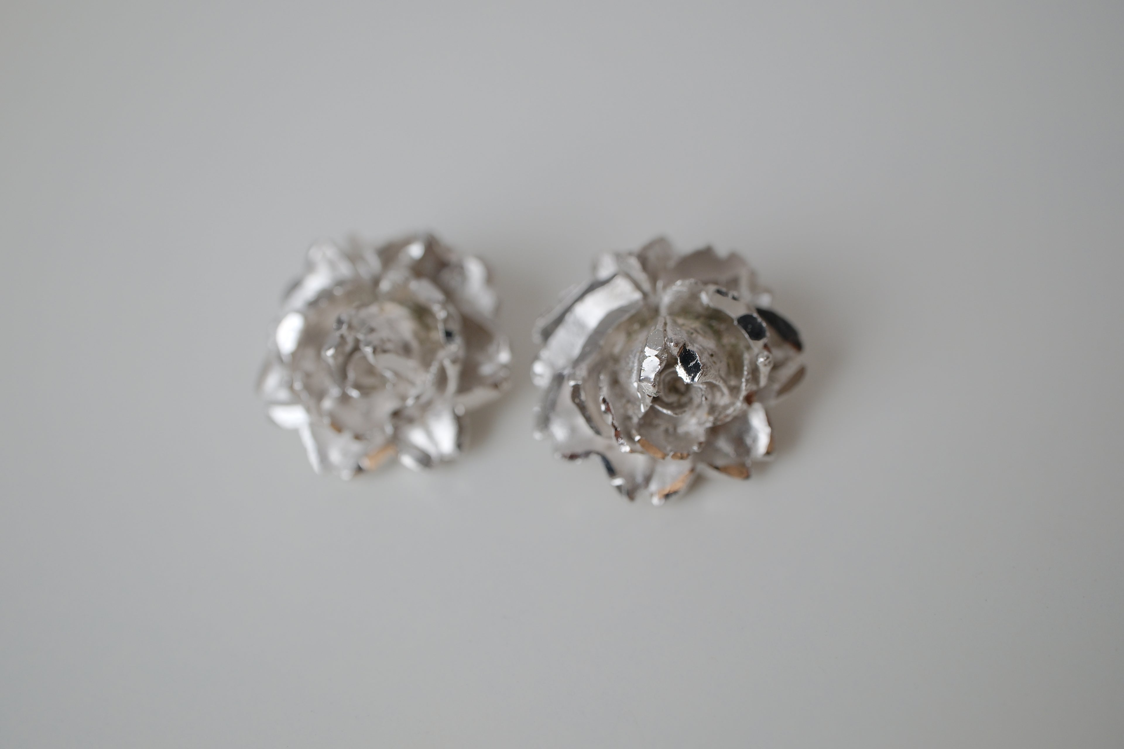Vintage Coro Rose clip on earrings