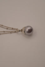 Avon gray faux pearl pendant necklace
