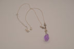 Avon Vintage Purple Faceted Y-Drop Necklace