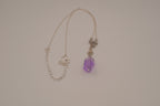 Avon Vintage Purple Faceted Y-Drop Necklace