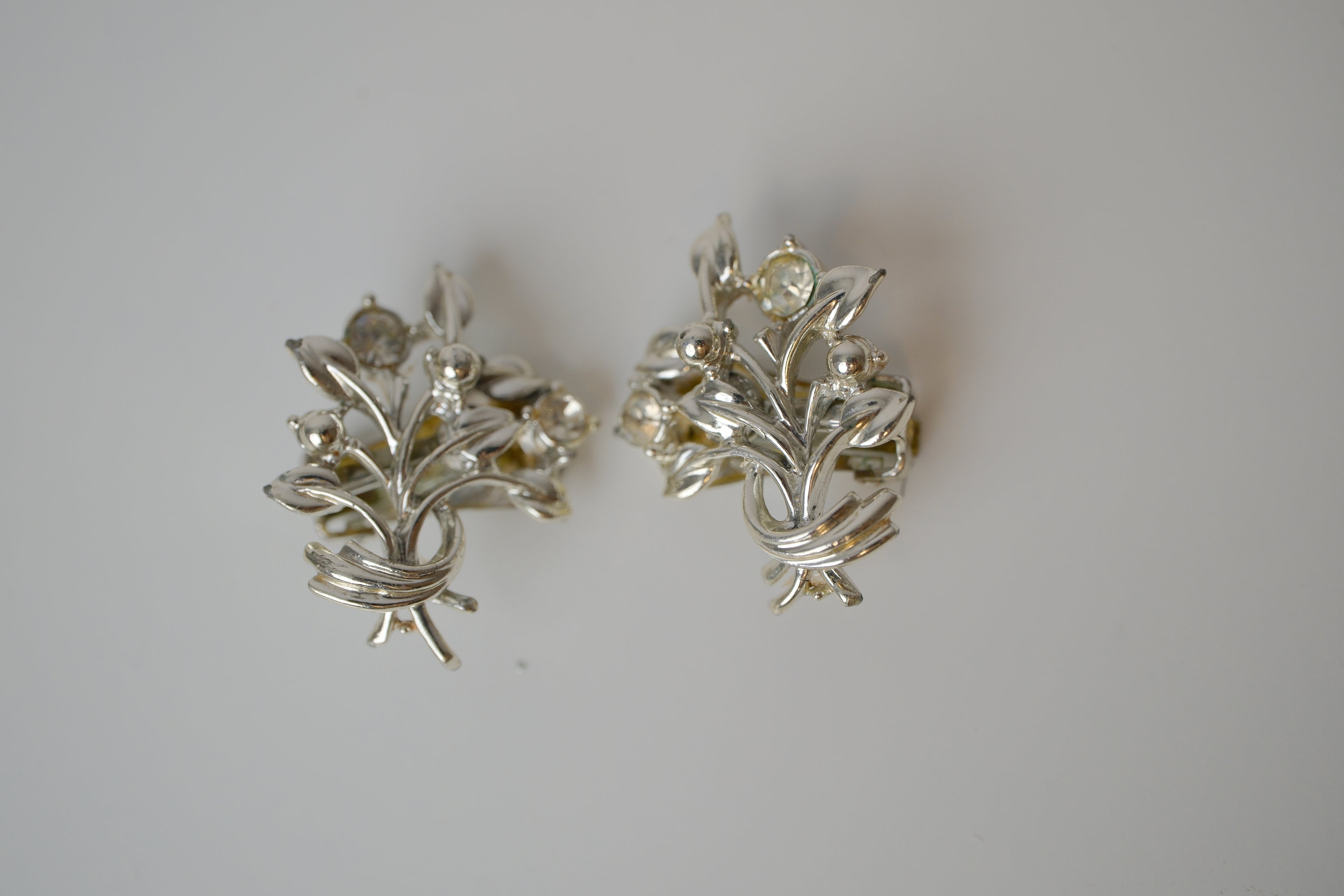 Vintage Coro Floral bouquet clip-on earrings