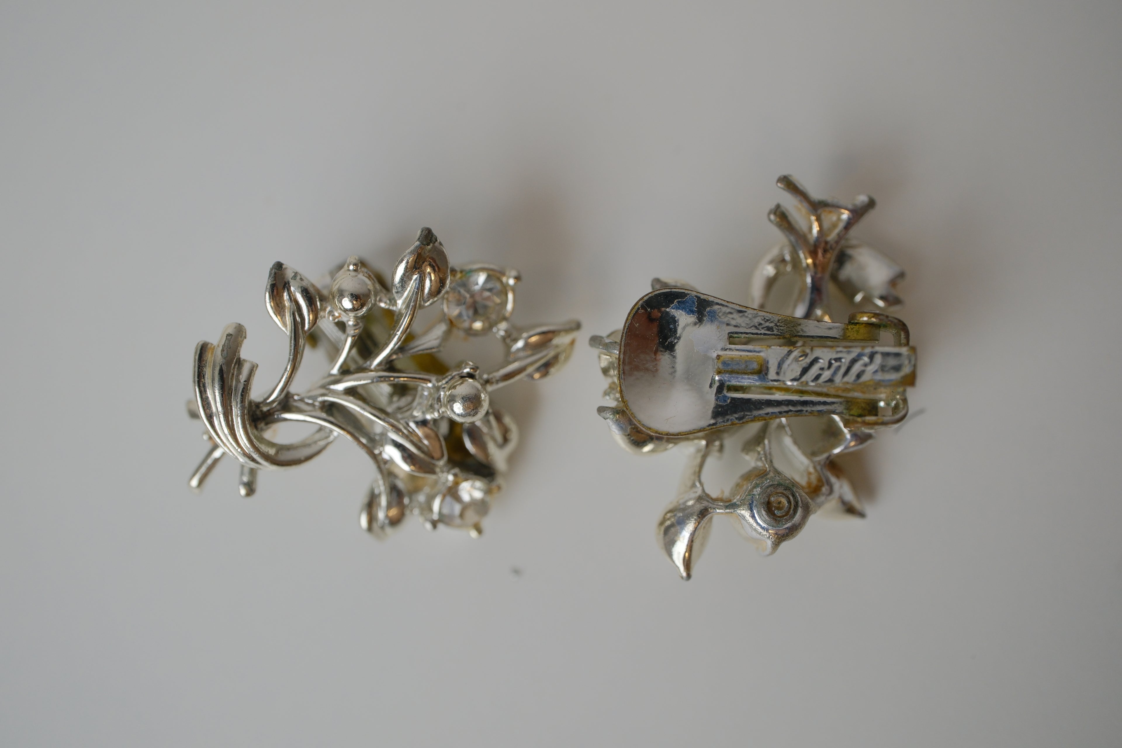 Vintage Coro Floral bouquet clip-on earrings