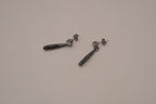 Vintage Avon black enamel torpedo drop earrings