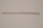 Three-row rhinestone tennis bracelet