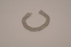 Three-row rhinestone tennis bracelet