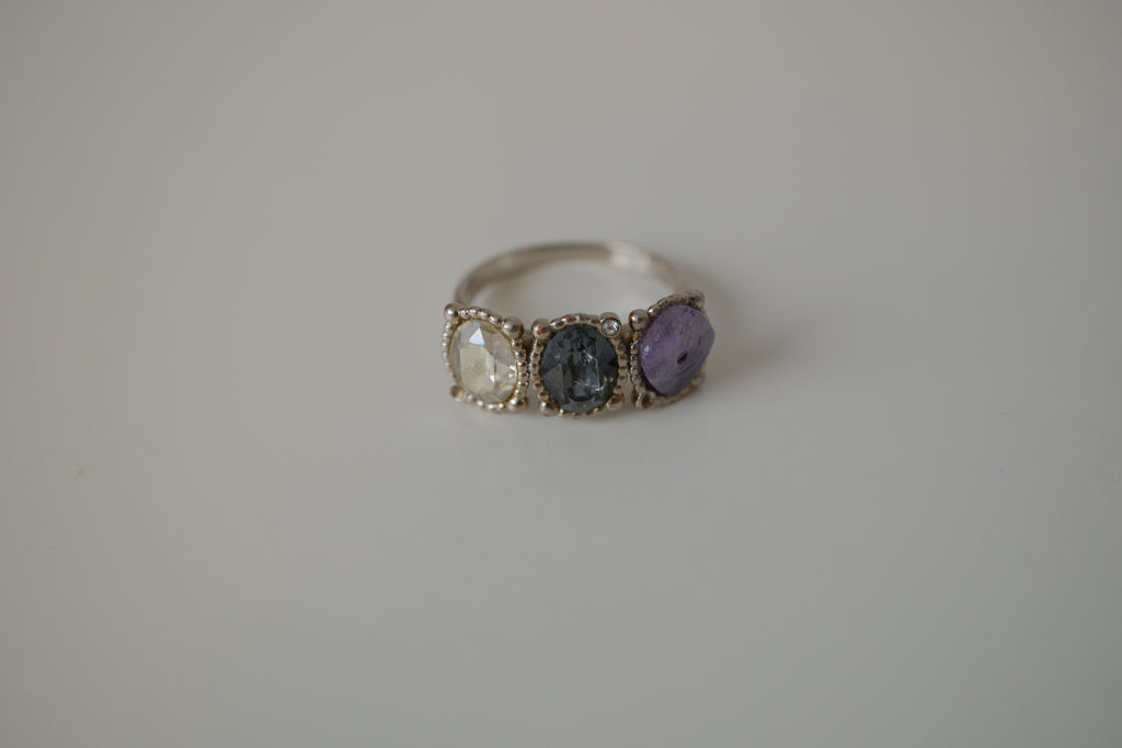 Reworked Swarovski multi stone Ring